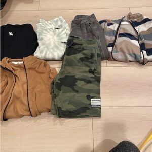 Abercrombie & Fitch Kids Green Camo Joggers